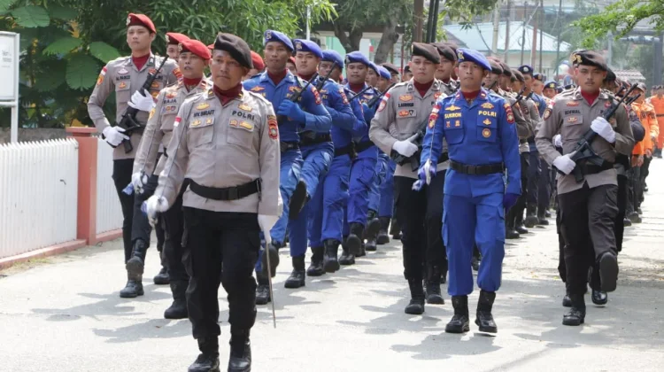 Polres Anambas Kerahkan 45 Personel Meriahkan HUT TNI