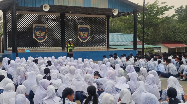 Satlantas Tanjungpinang Edukasi Pelajar Cegah Kecelakaan Lalu Lintas