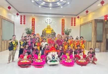 Barongsai Semarakkan Malam Imlek 2577 di Lingga