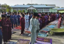 Siswa MTsN Tanjungpinang Laksanakan Salat Duha Berjamaah