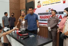 Polresta Tanjungpinang Gelar Pemusnahan Barang Bukti Narkotika Jenis Sabu