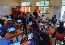 Kemenag Lingga Monitoring Simulasi Tes Akademik Siswa MTsN