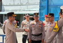 Kapolres Bintan Tinjau Kesiapan Pelabuhan Penyebrangan di Tanjung Uban