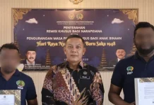 Dua Warga Binaan Terima Remisi Khusus Hari Nyepi