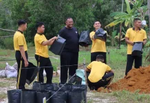 Polres Lingga Tanam Jagung, Lahan Kosong Disulap