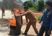 Damkar Latih Tenaga Kesehatan, APAR Tak Lagi Pajangan