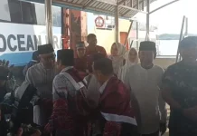 Pelepasan 144 Jemaah Haji Tanjungpinang di pelabuhan SBP menuju Embarkasi Batam