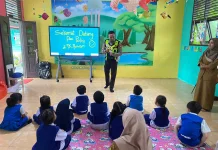 Polisi Lingga Edukasi Anak Tertib Berlalu Lintas