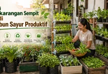 Dari Pekarangan Sempit Jadi Kebun Sayur Produktif