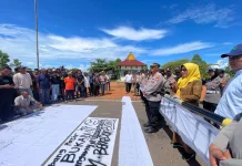 Polres Bintan Kawal Aksi Damai Nelayan Tolak Tambang Pasir Laut