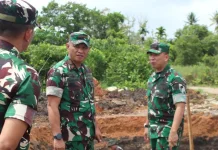 Danrem 033/Wira Pratama Tinjau Progress Pembangunan Jembatan Armco Bintan