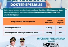 Pemkab Bintan Buka Beasiswa Kedokteran Spesialis untuk Dokter PNS