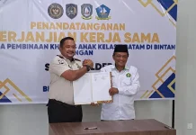 Kemenag Bintan Teken MoU Pembinaan Anak Binaan LPKA