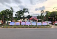 Masyarakat Beri Apresiasi kepada Polsek Bintan Timur lewat Papan Bunga
