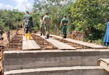 Dandim Tinjau Pembangunan Jembatan Garuda Perkuat Akses Warga Bintan