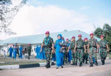 Danpuslatpurmar 9 DBS Berpamitan, Titip Soliditas Prajurit