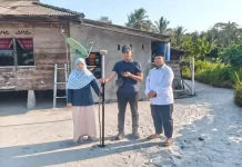 Kemenag Lingga Bersama BPN Lakukan Pengukuran Tanah Wakaf