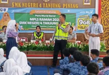 Satlantas Polresta Tanjungpinang Edukasi Tertib Lalulintas Pelajar SMKN 4