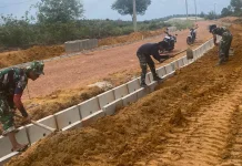 Satgas TMMD Ke-129 Kodim 0315/Tanjungpinang Percepat Penyelesaian Proyek Fisik