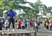Pemko Tanjungpinang Mengadakan Senam Bersama Disertai Ulang Tahun Pegawai