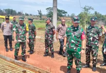 Kunjungan Tim Wasev Bakar Semangat Satgas TMMD 129 di Bintan