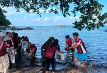 Mahasiswa KKN STAIN SAR Kepri dan Lamun Warrior Gelar Aksi Konservasi Lamun