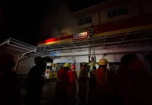 Ruko Alfamart di Tanjung Uban Terbakar, Diduga akibat Korsleting Listrik