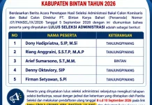 Pemkab Bintan Umumkan Lima Calon Komisaris PT Bintan Karya Bahari