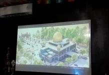 Pembangunan Masjid Agung Bandar Seri Bentan Masuk Tahap Ketujuh