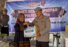 Hari Jadi Propam ke-24, Polres Bintan Bagikan Sembako