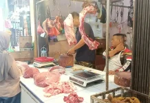 Harga Daging Segar di Pasar Bincen Stabil di Harga 160 Ribu