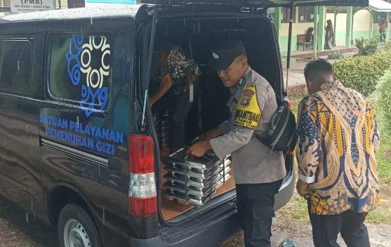 Polres Lingga Salurkan Ribuan Porsi Makan Bergizi Gratis