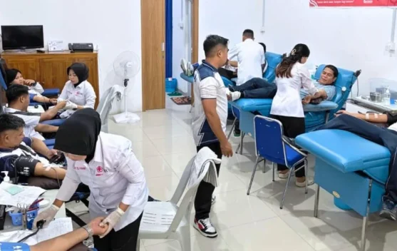 Semarak HUT ke-81 RI, Pegawai Lapas Tanjungpinang Donor Darah