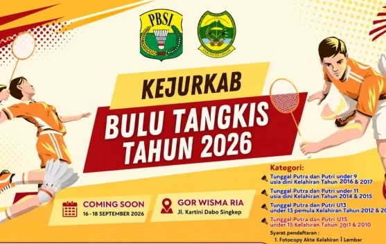 PBSI Lingga Gelar Kejurkab, Atlet Muda Adu Kemampuan