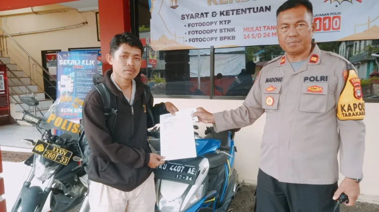 Polsek Tarakan Barat Terima Penitipan Kendaraan Pemudik
