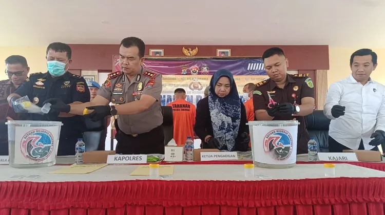 796,61 Gram Sabu Sitaan Polres dan Ditpolairud Dimusnahkan