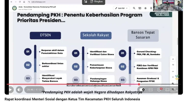 Mensos : Pendamping PKH adalah Wajah Negara di Hadapan Rakyat
