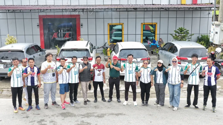 Obor Porwada II Tiba di Tanjung Selor, Bangkitkan Semangat Kontingen PWI Bulungan