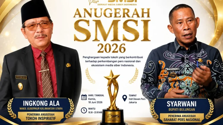 Dua Kepala Daerah Kaltara Bakal Raih Penghargaan Bergengsi Anugerah SMSI 2026