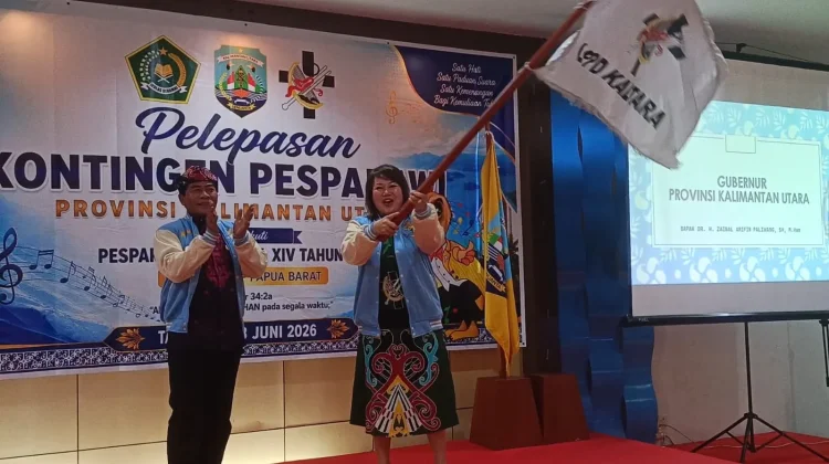 Sebanyak 102 Kontingen Pesparawi Dilepas Pemprov Kaltara, Targetkan Tiga Emas