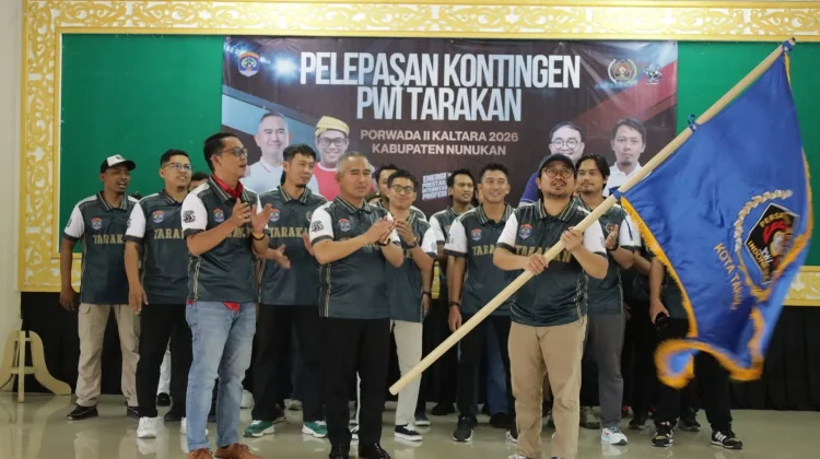 Bawa Misi Juara Umum, Wali Kota Resmi Lepas 40 Atlet PWI Tarakan ke Porwada II Kaltara
