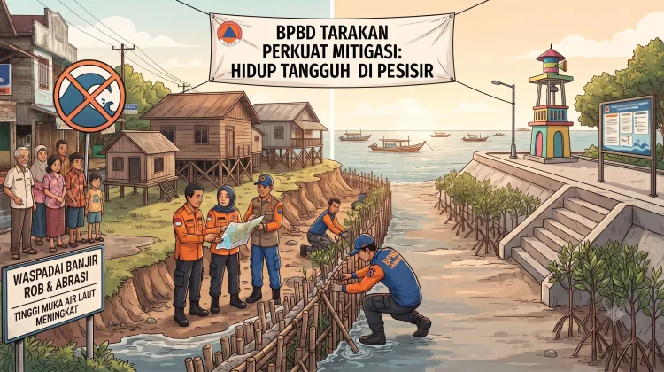 BPBD Tarakan Perkuat Mitigasi Hadapi Kerentanan Wilayah Pesisir