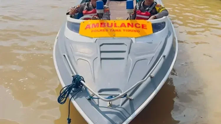 Ambulans Air Polres Tana Tidung Bantu Warga Pesisir