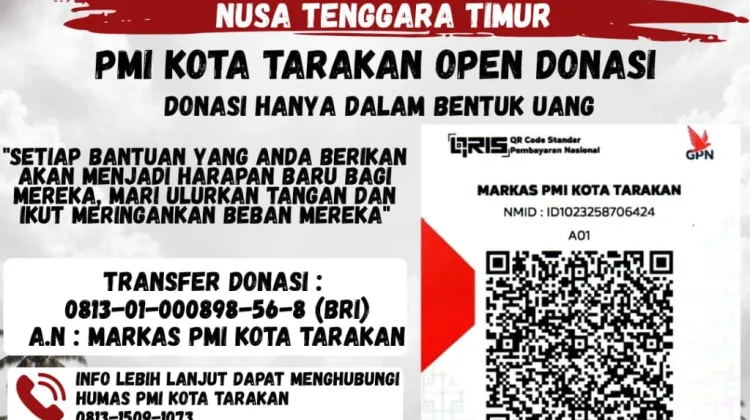 PMI Tarakan Buka Donasi Korban Gempa NTT