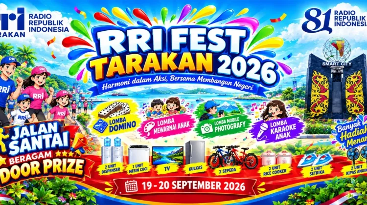 RRI Tarakan Siapkan Jalan Sehat RRI FEST 2026 Berhadiah Kulkas hingga Sepeda