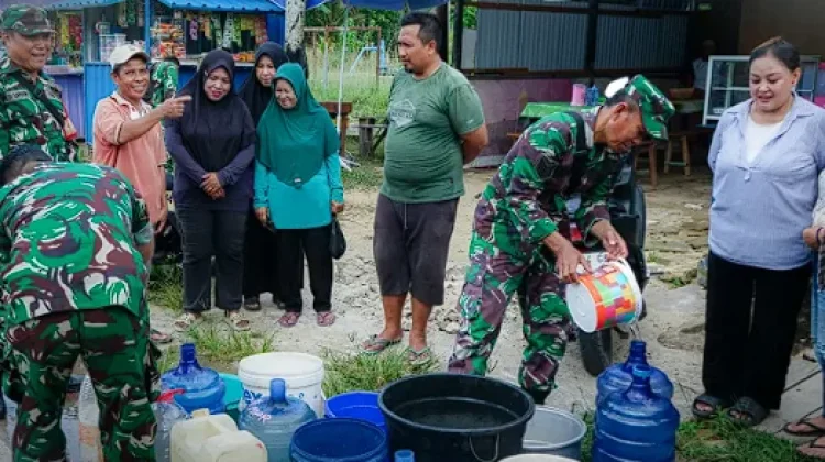 Kodim 0907/Tarakan Bantu Penuhi Kebutuhan Air Bersih Warga