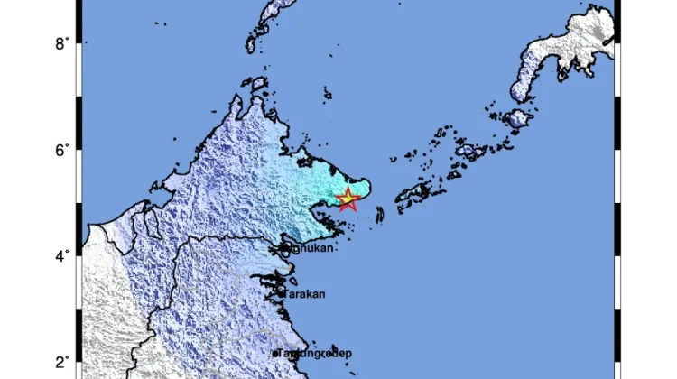 Gempa M5,0 Guncang Sabah Malaysia, Terasa hingga Tarakan dan Nunukan