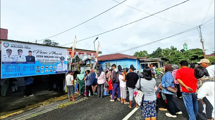 Jelang Ramadan, Desa Malinau Hulu Gelar Pasar Murah
