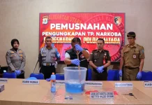 Dua Tersangka dan Satu ABH Terjerat, 44 Gram Sabu Dimusnahkan