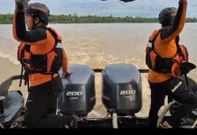 ABK Speedboat Terjatuh Dihantam Arus Sungai